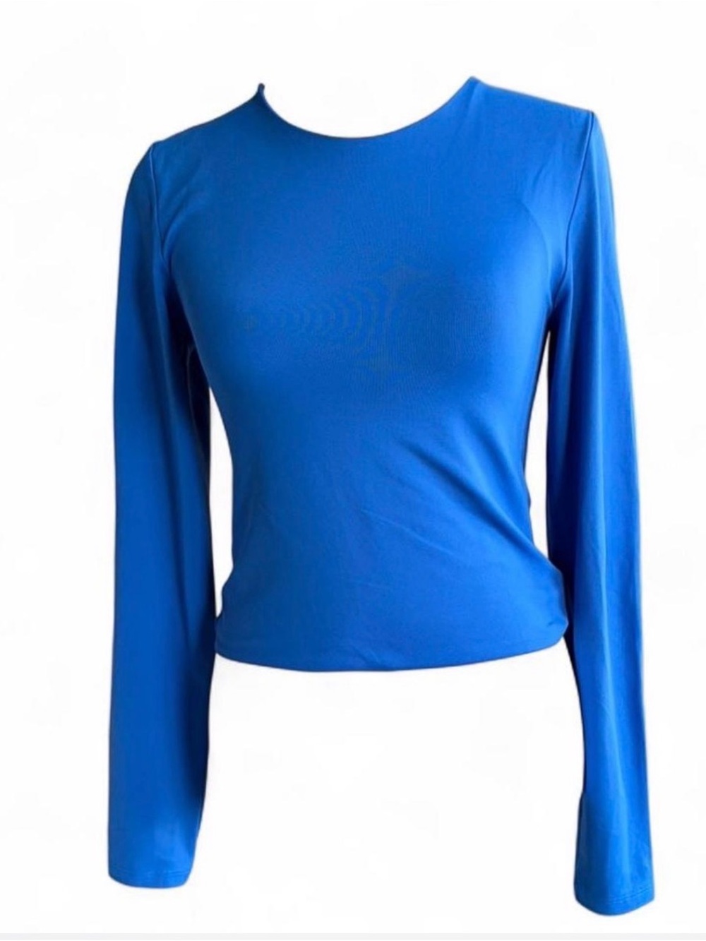Babaton Cobalt Blue Long Sleeve Crewneck Top